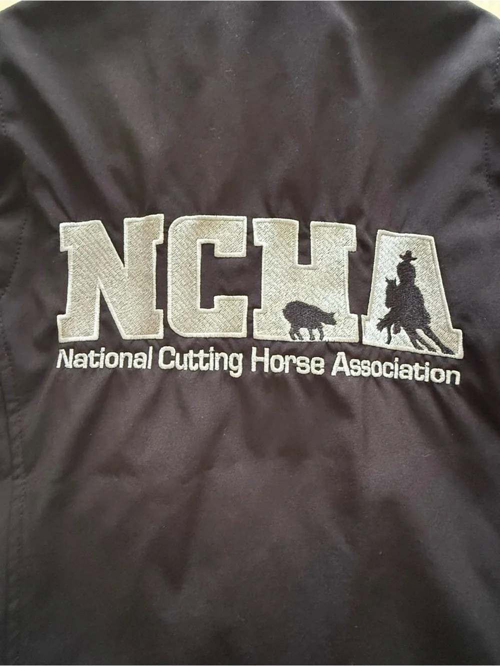 Tioga Territory Youth L 7 NCHA Black Soft Shell Fleece Lined Vest